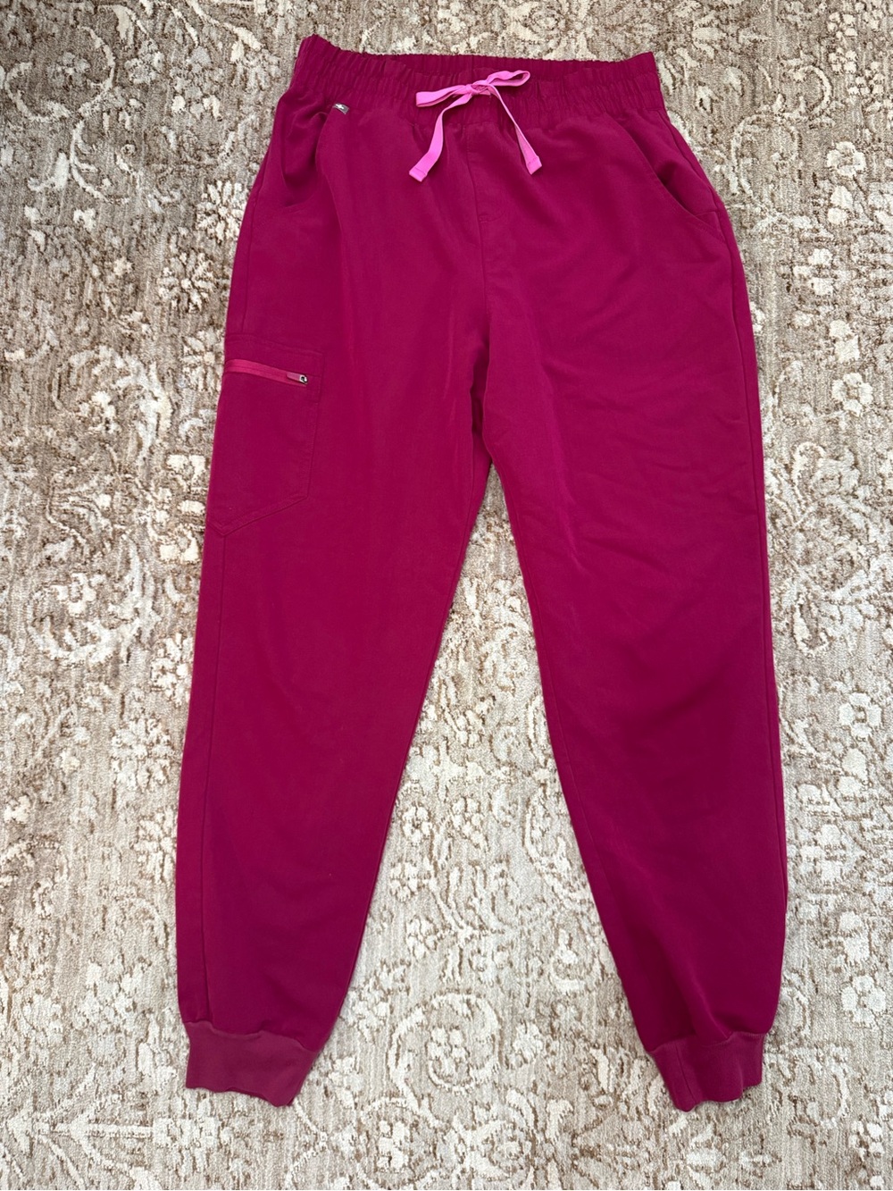 Figs Uman Joggers in Dark Magenta - Size M